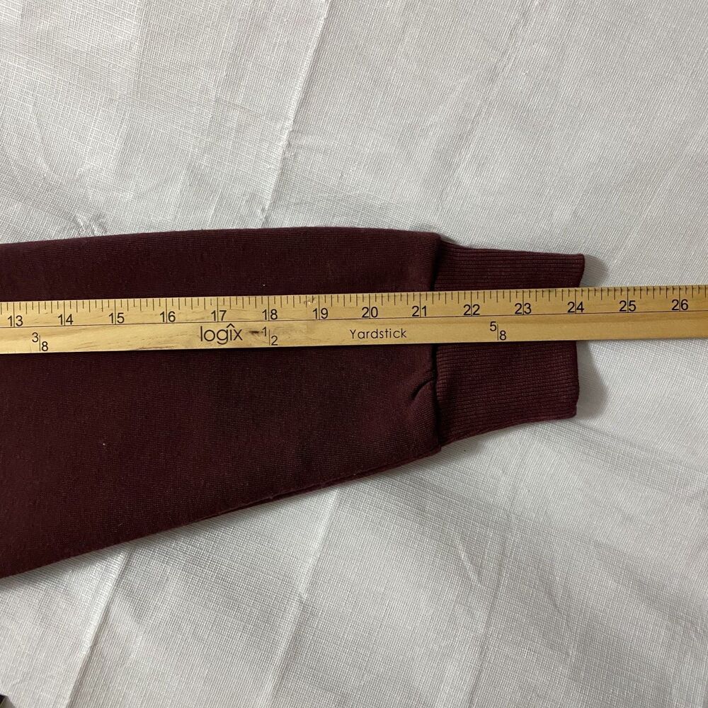 Sugarkiss Women’s Zip Up Hoodie Sherpa Lined Burgundy Size M - Picture 5 of 7